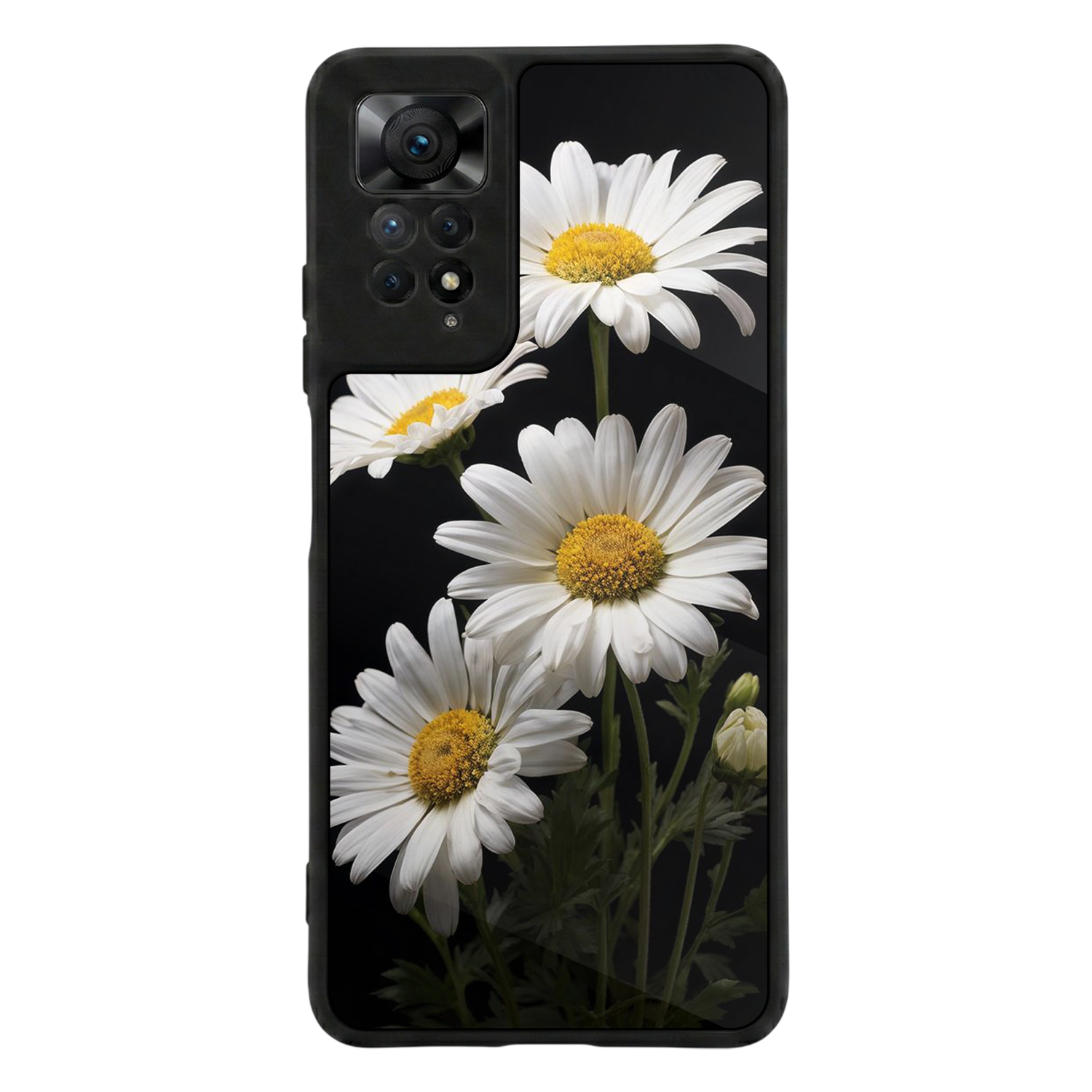 Xiaomi Redmi Note 11 Pro Uyumlu Papatya Tasarımlı Glossy Premium Kılıf