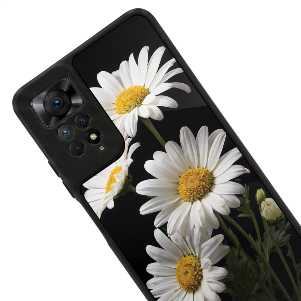 Xiaomi Redmi Note 11 Pro Uyumlu Papatya Tasarımlı Glossy Premium Kılıf