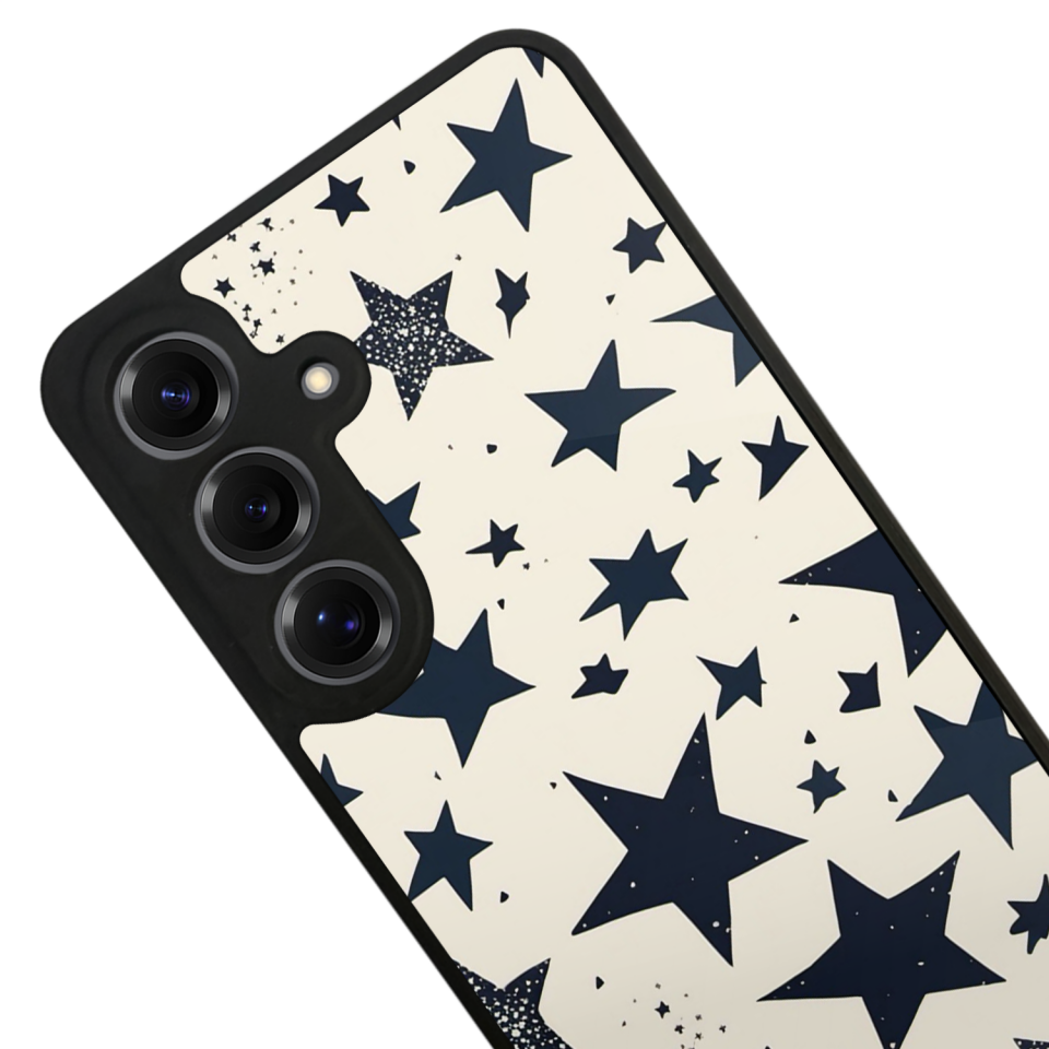 Samsung Galaxy S25 Uyumlu Retro Yildizlar Tasarımlı Glossy Premium Kılıf