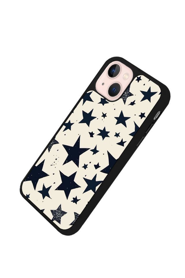 iPhone 13/14 Uyumlu Retro Yildizlar Tasarımlı Glossy Premium Kılıf