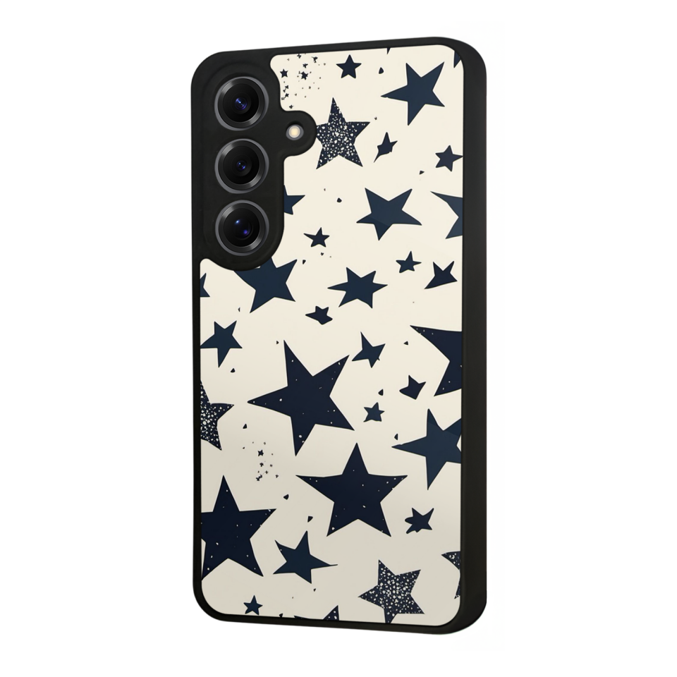Samsung Galaxy S25 Uyumlu Retro Yildizlar Tasarımlı Glossy Premium Kılıf