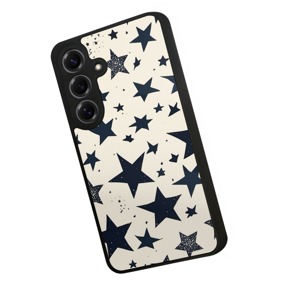 Samsung Galaxy S25 Uyumlu Retro Yildizlar Tasarımlı Glossy Premium Kılıf