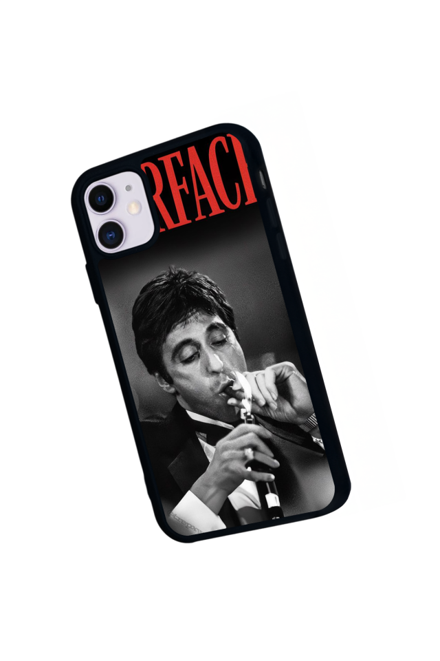 iPhone 11 Uyumlu Scarface Tasarımlı Glossy Premium Kılıf