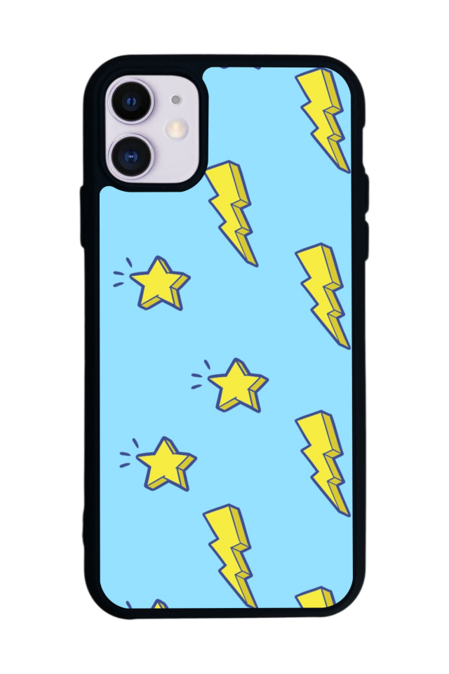 iPhone 11 Uyumlu Simsek Tasarımlı Glossy Premium Kılıf