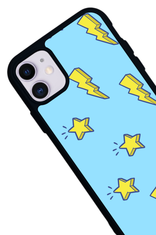iPhone 11 Uyumlu Simsek Tasarımlı Glossy Premium Kılıf