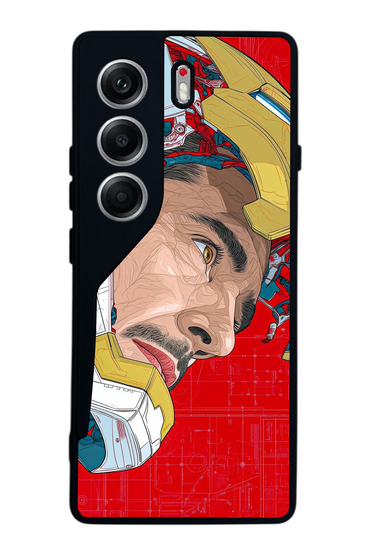 Tecno Camon 40 Uyumlu Iron Man ( Demir Adam ) Tasarımlı Glossy Premium Kılıf