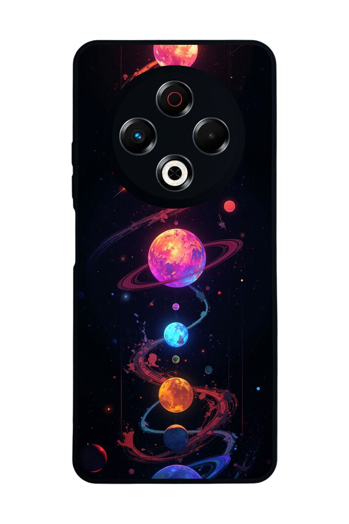 Tecno Spark 30 Uyumlu Uzay Tasarımlı Glossy Premium Kılıf