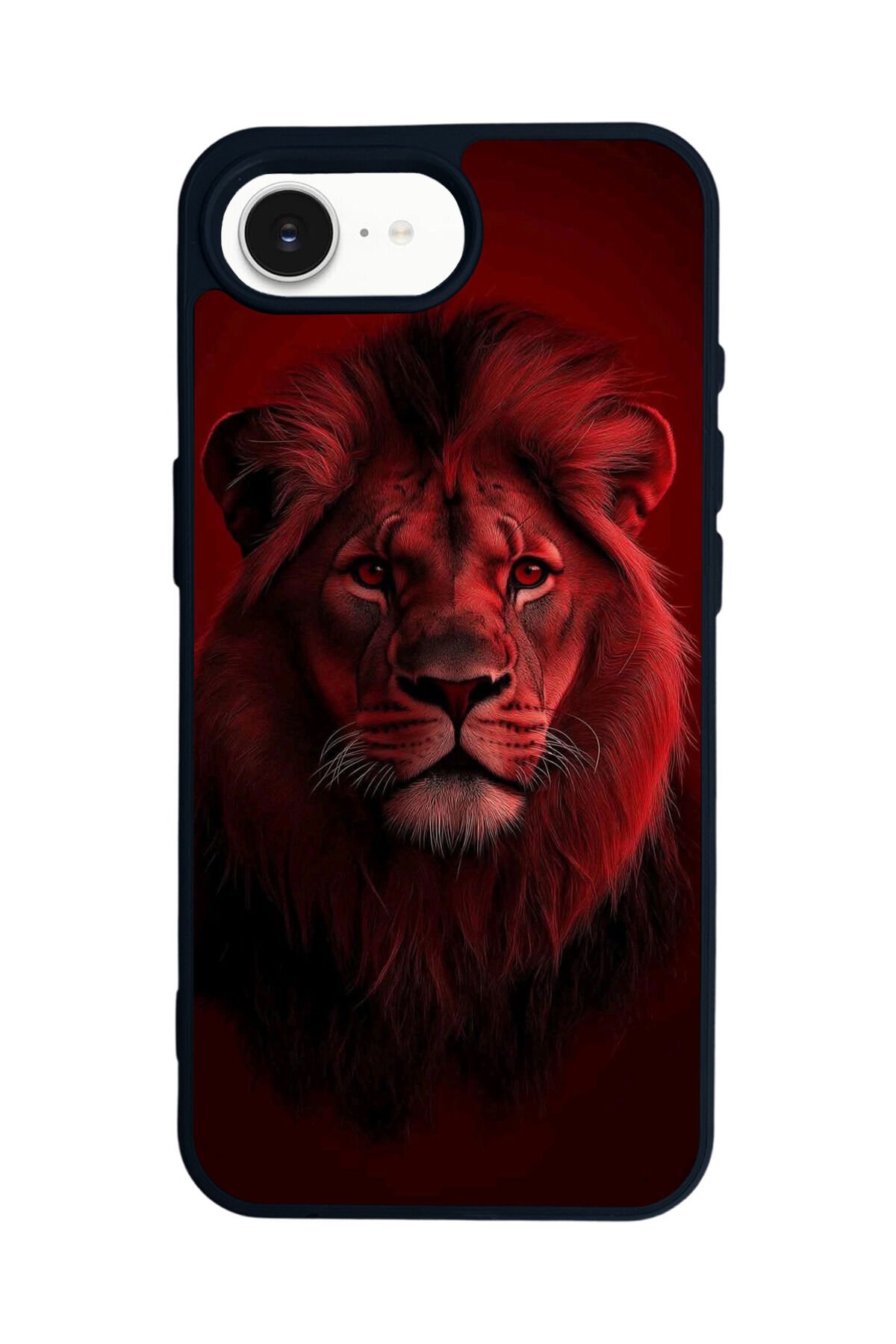iPhone 16E Uyumlu Aslan Tasarımlı Glossy Premium Kılıf