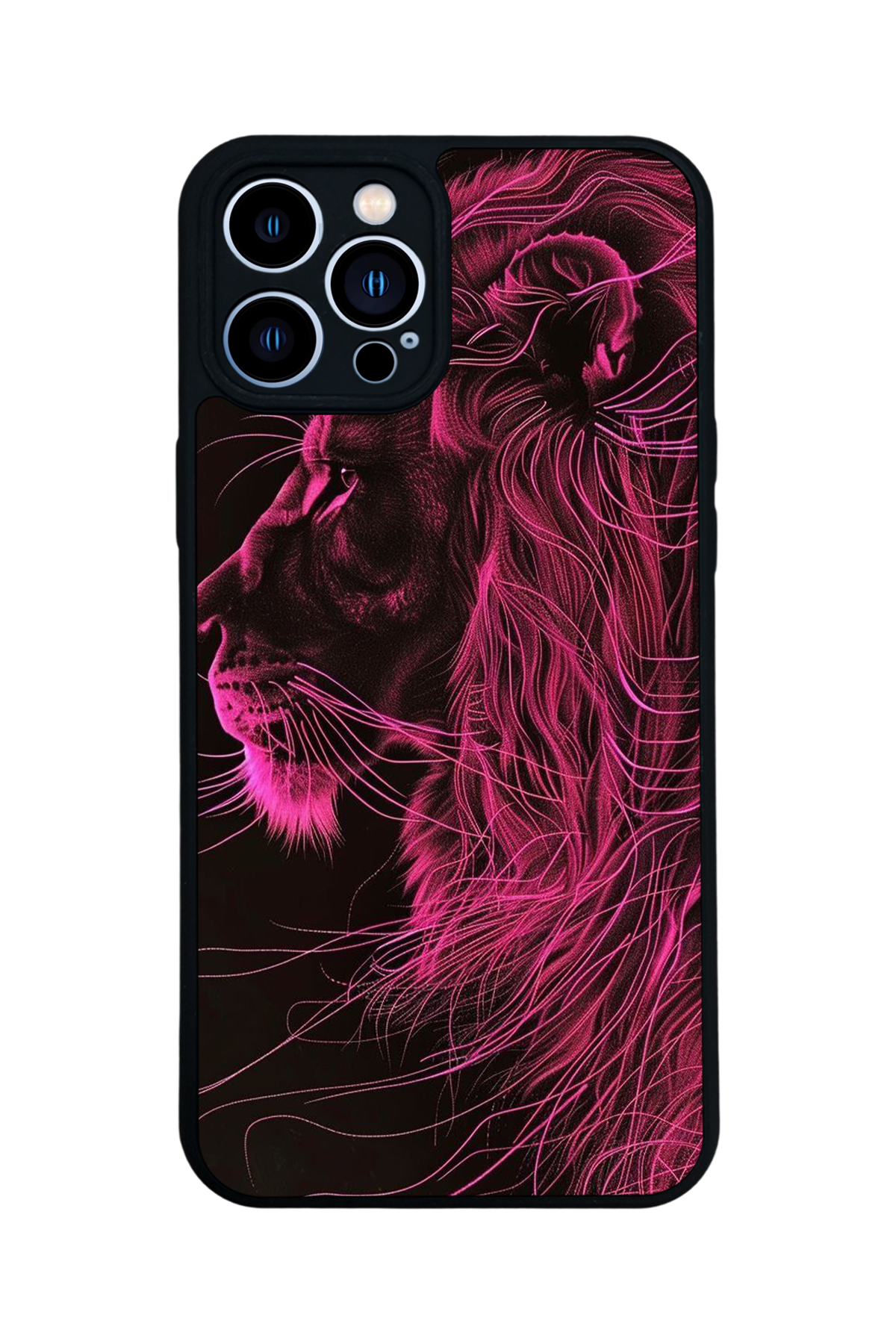 iPhone 12 Pro Max Uyumlu Aslan Tasarımlı Glossy Premium Kılıf