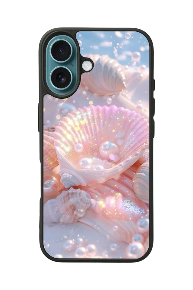iPhone 16 Uyumlu  İnci Tasarımlı Glossy Premium Kılıf