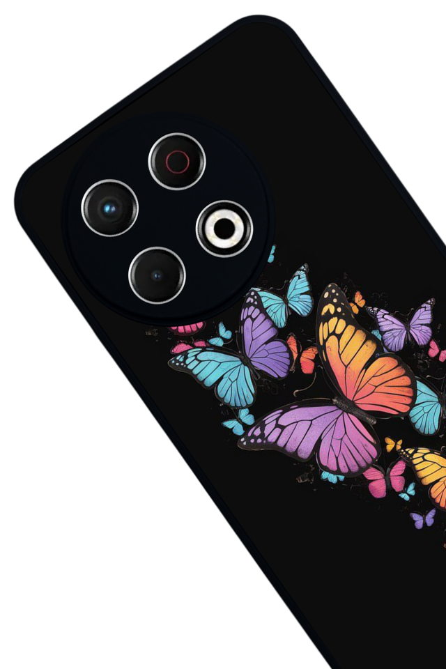 Tecno Spark 30 Pro Uyumlu Kelebek Tasarımlı Glossy Premium Kılıf