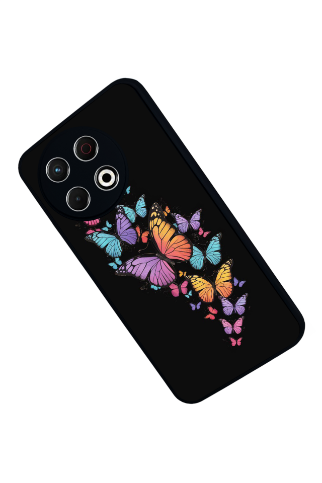 Tecno Spark 30 Pro Uyumlu Kelebek Tasarımlı Glossy Premium Kılıf