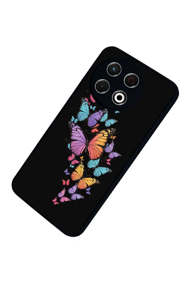 Tecno Spark 30 Pro Uyumlu Kelebek Tasarımlı Glossy Premium Kılıf