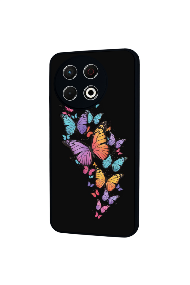 Tecno Spark 30 Pro Uyumlu Kelebek Tasarımlı Glossy Premium Kılıf