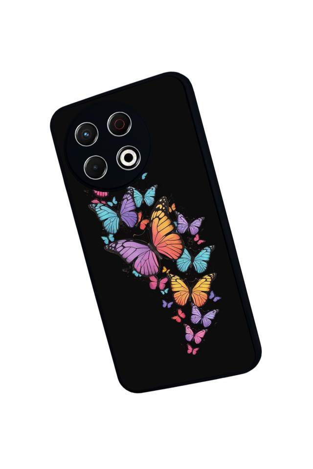 Tecno Spark 30 Pro Uyumlu Kelebek Tasarımlı Glossy Premium Kılıf