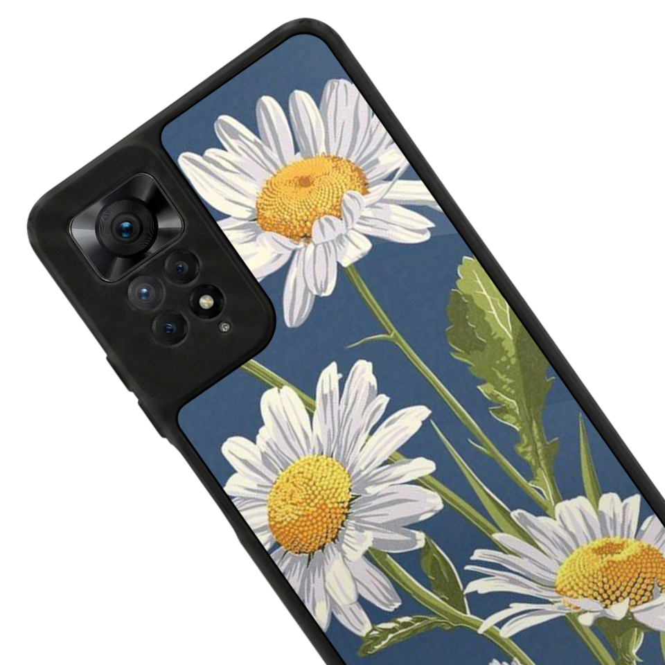 Xiaomi Redmi Note 11 Pro Uyumlu Papatya Tasarımlı Glossy Premium Kılıf