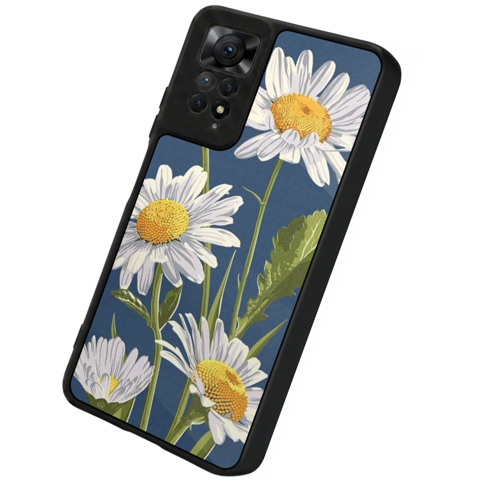 Xiaomi Redmi Note 11 Pro Uyumlu Papatya Tasarımlı Glossy Premium Kılıf