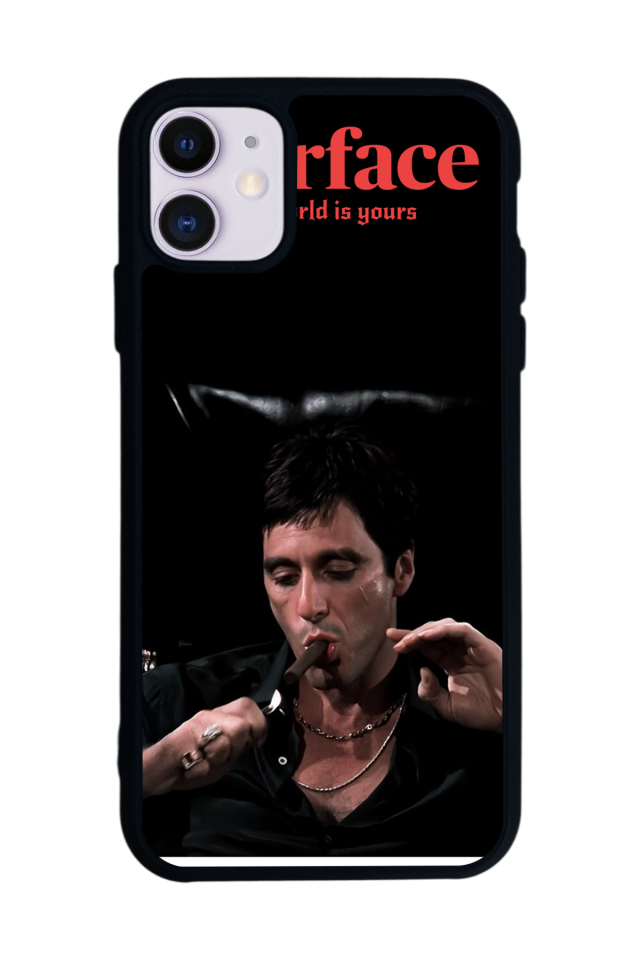 iPhone 11 Uyumlu Scarface Tasarımlı Glossy Premium Kılıf