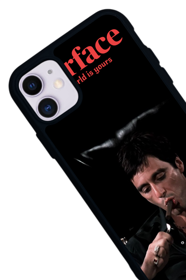 iPhone 11 Uyumlu Scarface Tasarımlı Glossy Premium Kılıf