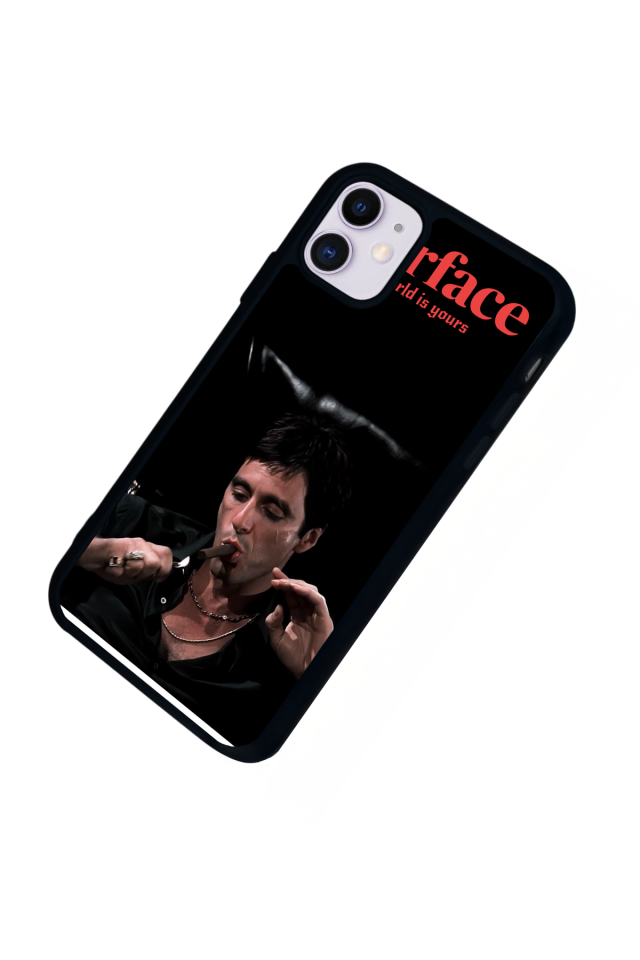 iPhone 11 Uyumlu Scarface Tasarımlı Glossy Premium Kılıf