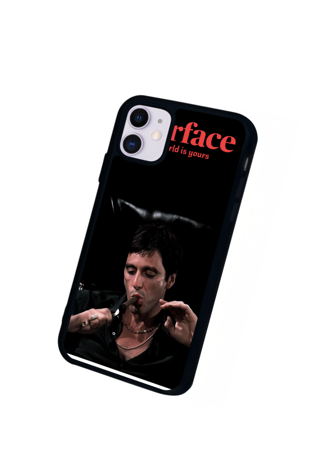 iPhone 11 Uyumlu Scarface Tasarımlı Glossy Premium Kılıf