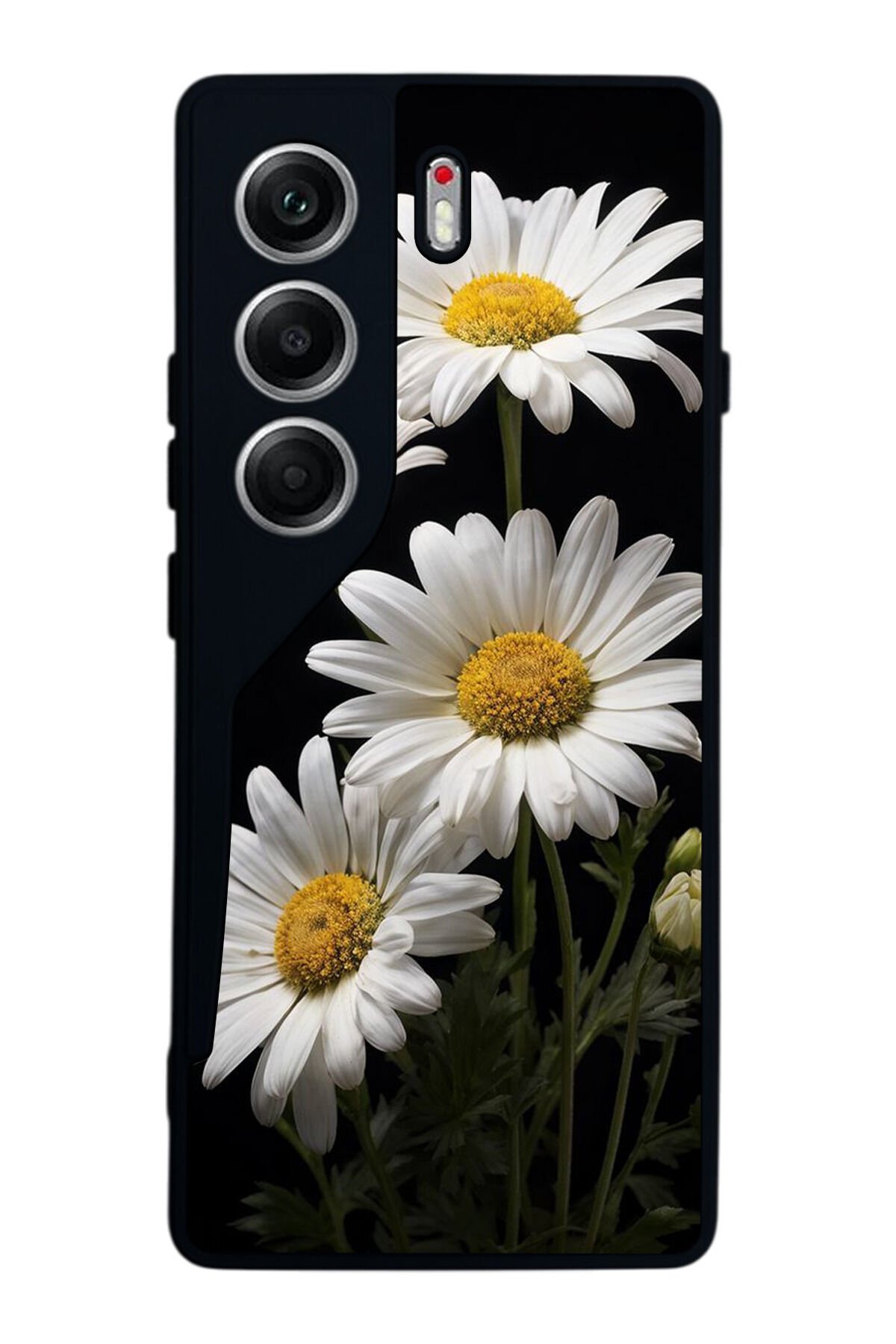 Tecno Camon 40 Uyumlu Papatya Tasarımlı Glossy Premium Kılıf