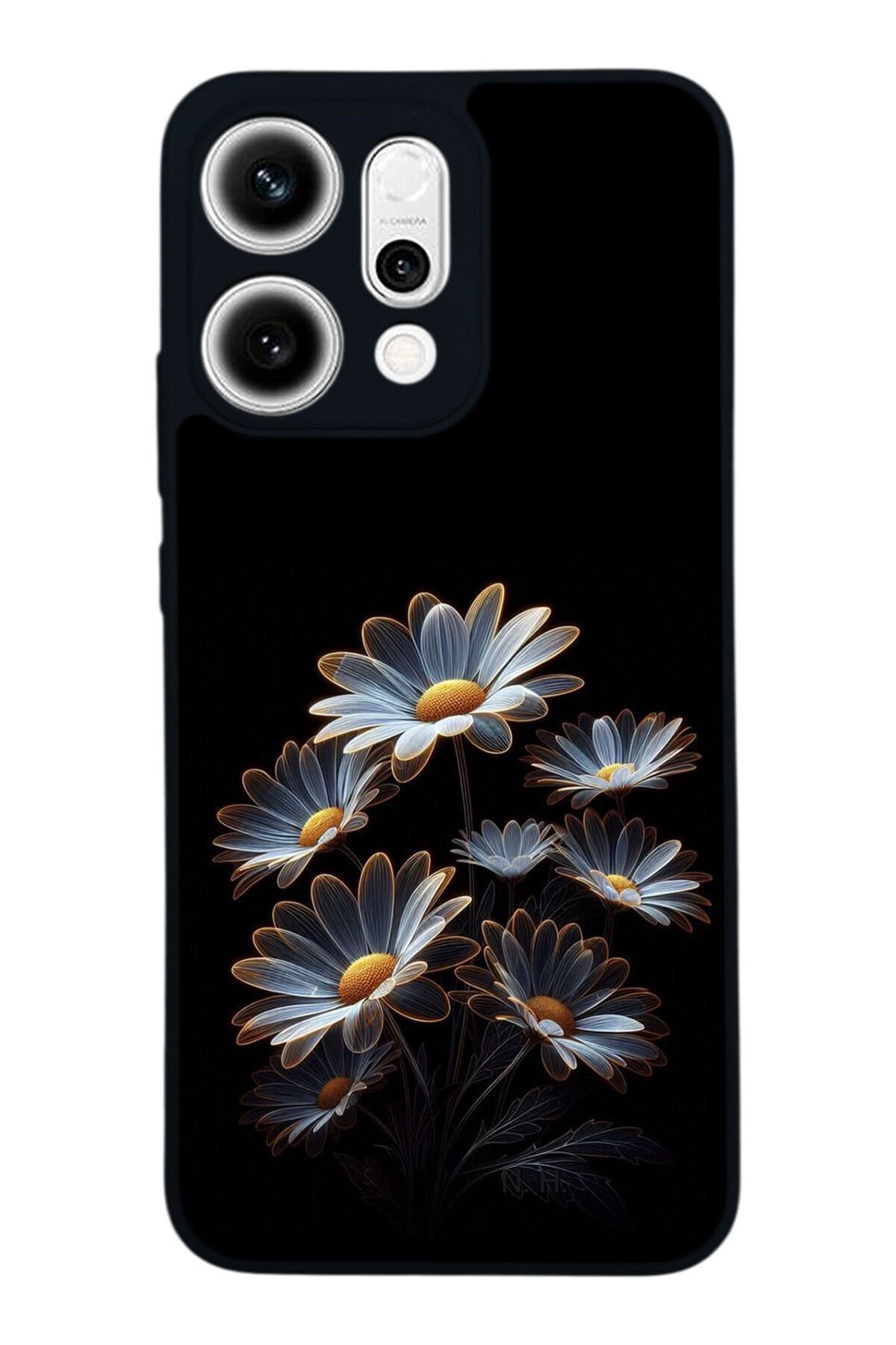 Oppo Reno 14 Uyumlu Cicek Tasarımlı Glossy Premium Kılıf