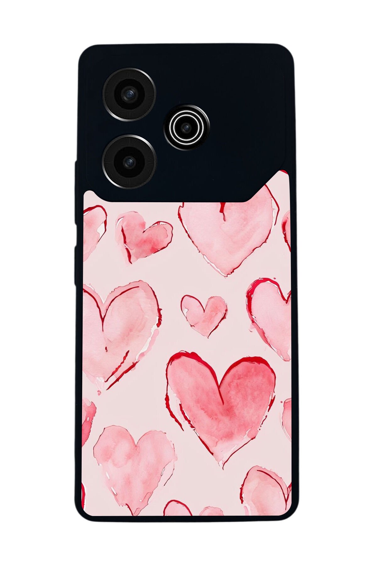 Tecno Pova 6 Uyumlu Kalp Love Tasarımlı Glossy Premium Kılıf