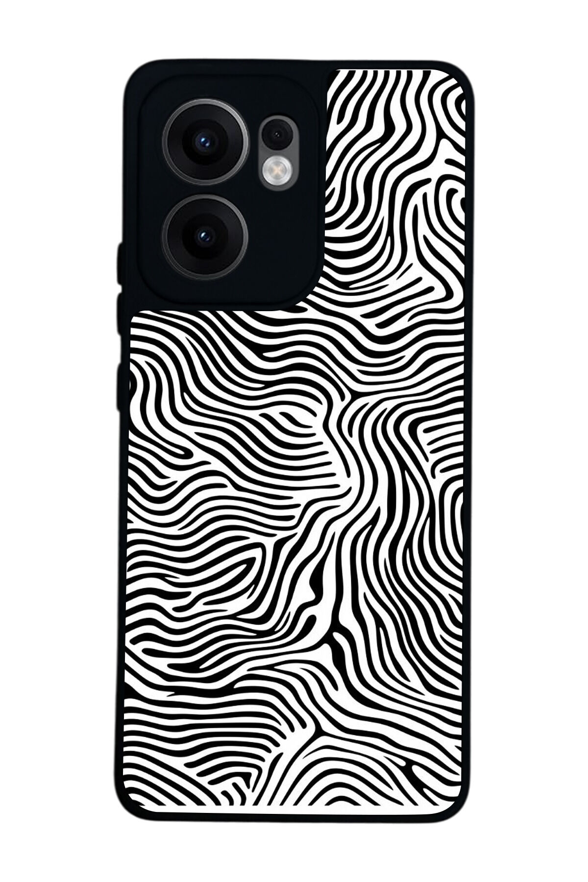 Oppo Reno 13F Uyumlu Çizgi Sanatı Tasarımlı Glossy Premium Kılıf