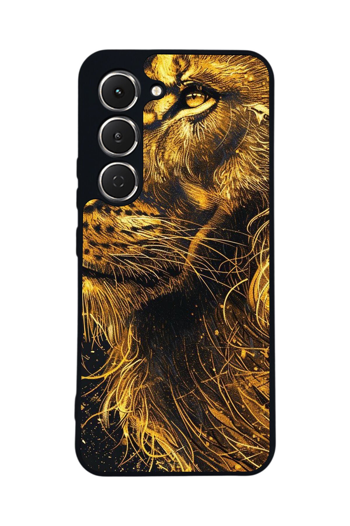 Tecno Spark 40 Pro Uyumlu Aslan Tasarımlı Glossy Premium Kılıf
