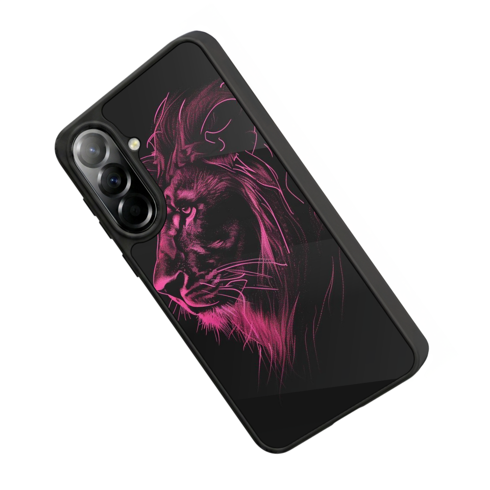 Samsung Galaxy A57 Uyumlu Aslan Tasarımlı Glossy Premium Kılıf