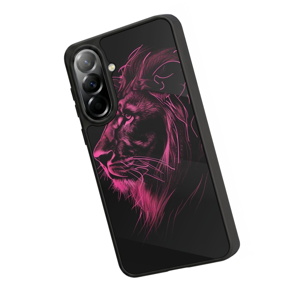 Samsung Galaxy A57 Uyumlu Aslan Tasarımlı Glossy Premium Kılıf