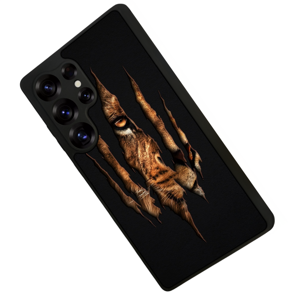 Samsung Galaxy S25 Ultra Uyumlu Aslan Tasarımlı Glossy Premium Kılıf