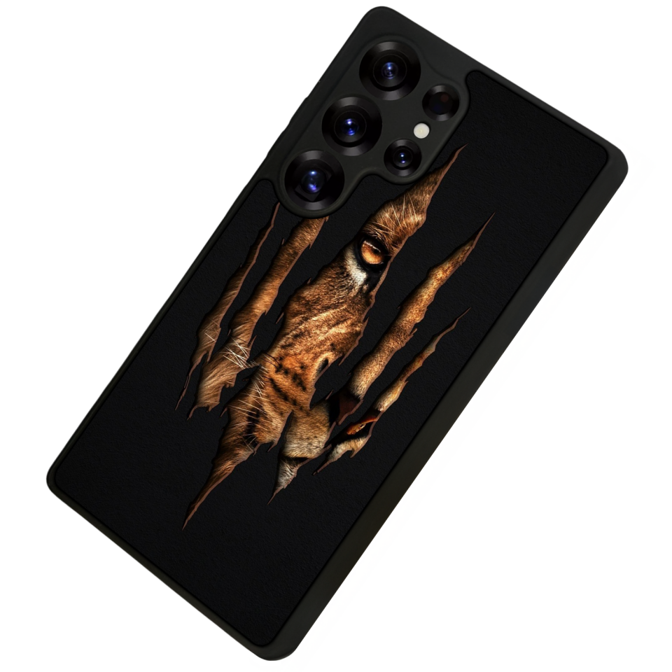Samsung Galaxy S25 Ultra Uyumlu Aslan Tasarımlı Glossy Premium Kılıf