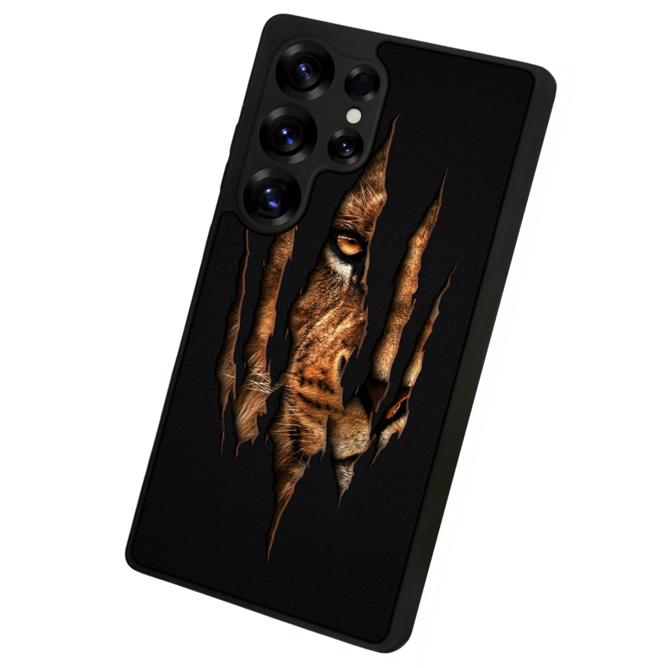 Samsung Galaxy S25 Ultra Uyumlu Aslan Tasarımlı Glossy Premium Kılıf