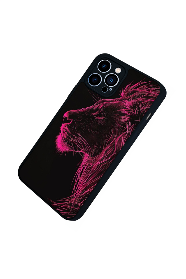 iPhone 12 Pro Max Uyumlu Aslan Tasarımlı Glossy Premium Kılıf