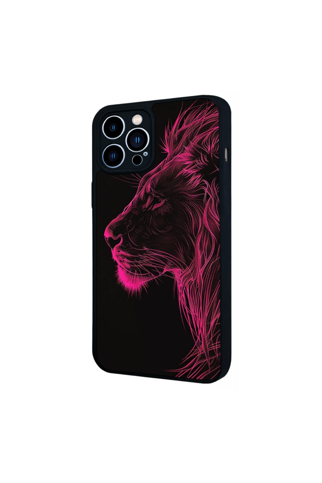 iPhone 12 Pro Max Uyumlu Aslan Tasarımlı Glossy Premium Kılıf