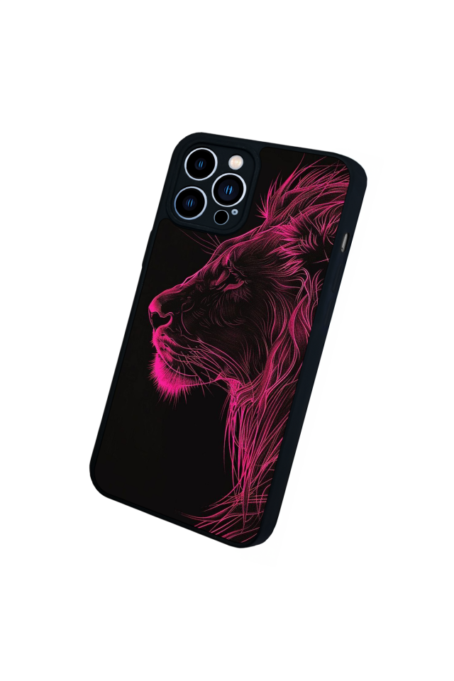 iPhone 12 Pro Max Uyumlu Aslan Tasarımlı Glossy Premium Kılıf