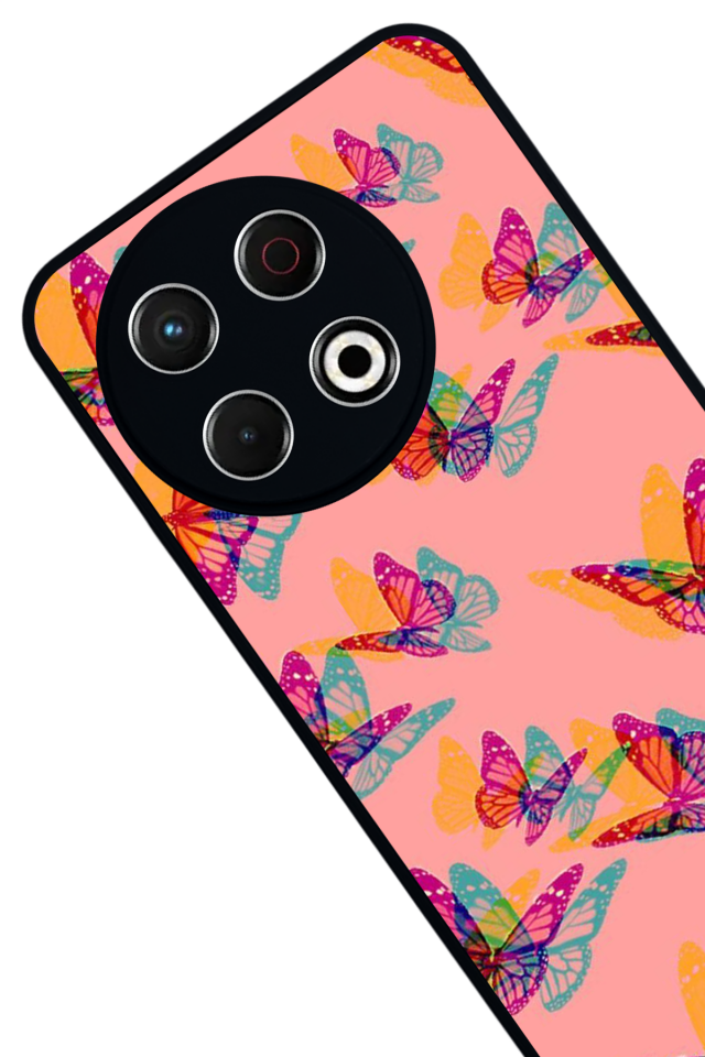 Tecno Spark 30 Pro Uyumlu Kelebek Tasarımlı Glossy Premium Kılıf