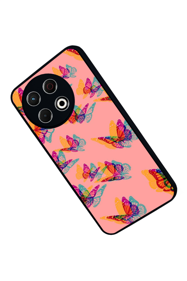 Tecno Spark 30 Pro Uyumlu Kelebek Tasarımlı Glossy Premium Kılıf