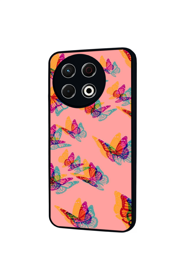 Tecno Spark 30 Pro Uyumlu Kelebek Tasarımlı Glossy Premium Kılıf