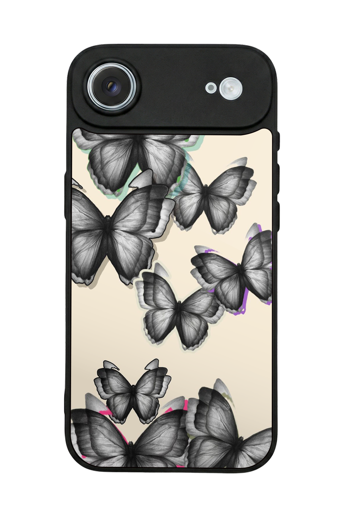 iPhone 17 Air Uyumlu Kelebek Tasarımlı Glossy Premium Kılıf