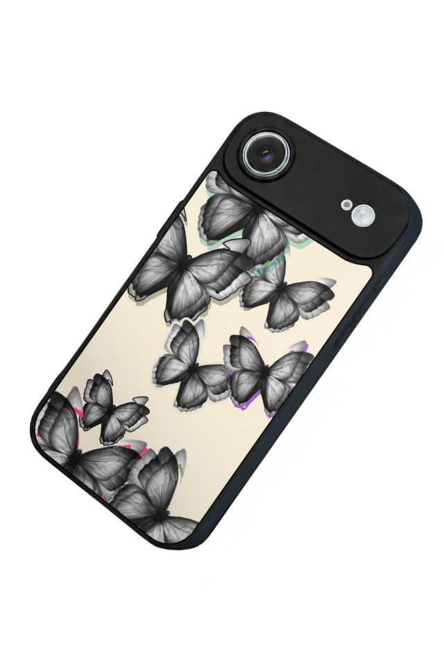 iPhone 17 Air Uyumlu Kelebek Tasarımlı Glossy Premium Kılıf