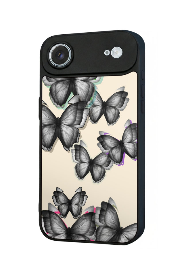 iPhone 17 Air Uyumlu Kelebek Tasarımlı Glossy Premium Kılıf