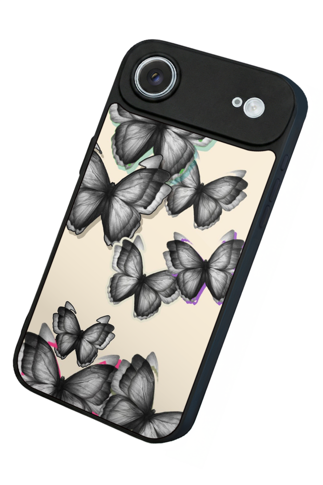 iPhone 17 Air Uyumlu Kelebek Tasarımlı Glossy Premium Kılıf