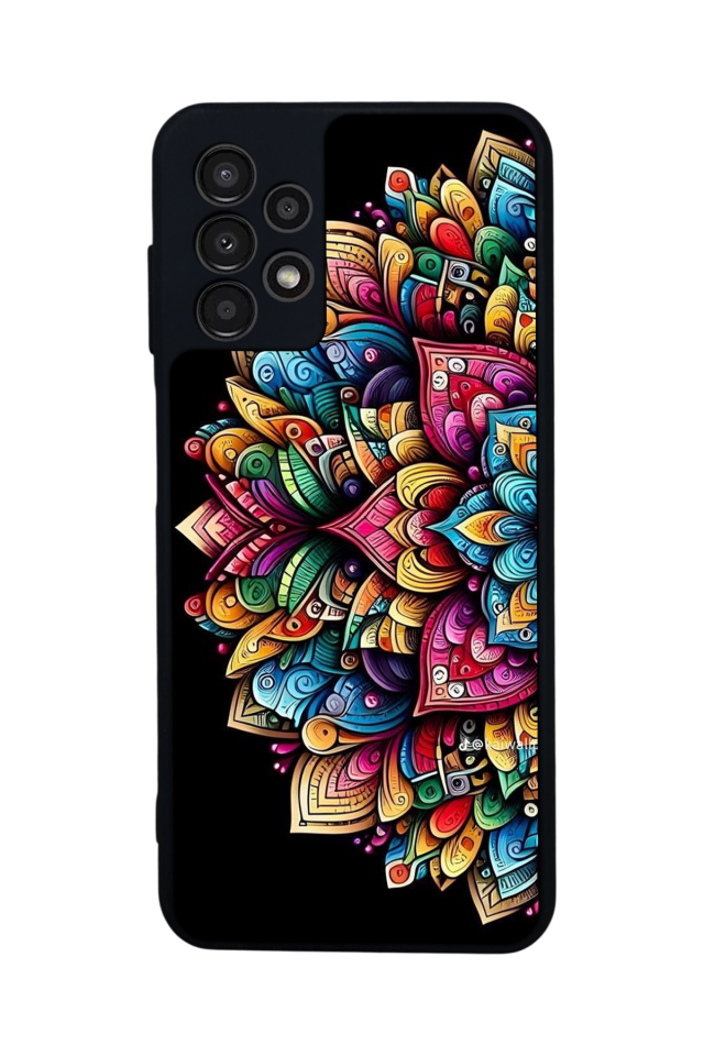 Samsung Galaxy A13 Uyumlu Mandala Tasarımlı Glossy Premium Kılıf