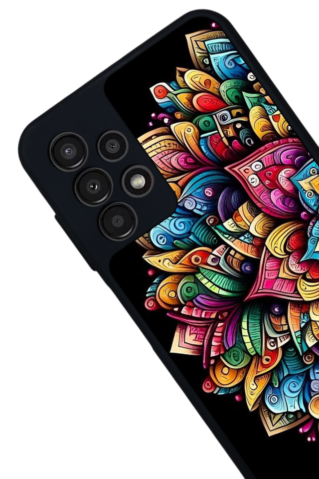 Samsung Galaxy A13 Uyumlu Mandala Tasarımlı Glossy Premium Kılıf