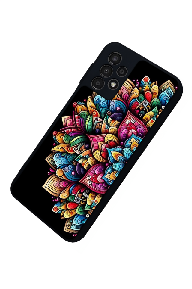 Samsung Galaxy A13 Uyumlu Mandala Tasarımlı Glossy Premium Kılıf