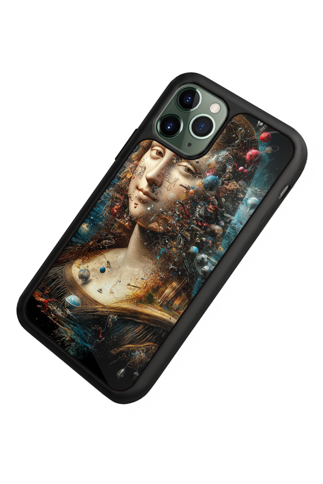 iPhone 11 Pro Max Uyumlu Monalisa Tasarımlı Glossy Premium Kılıf
