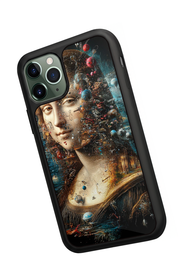iPhone 11 Pro Max Uyumlu Monalisa Tasarımlı Glossy Premium Kılıf